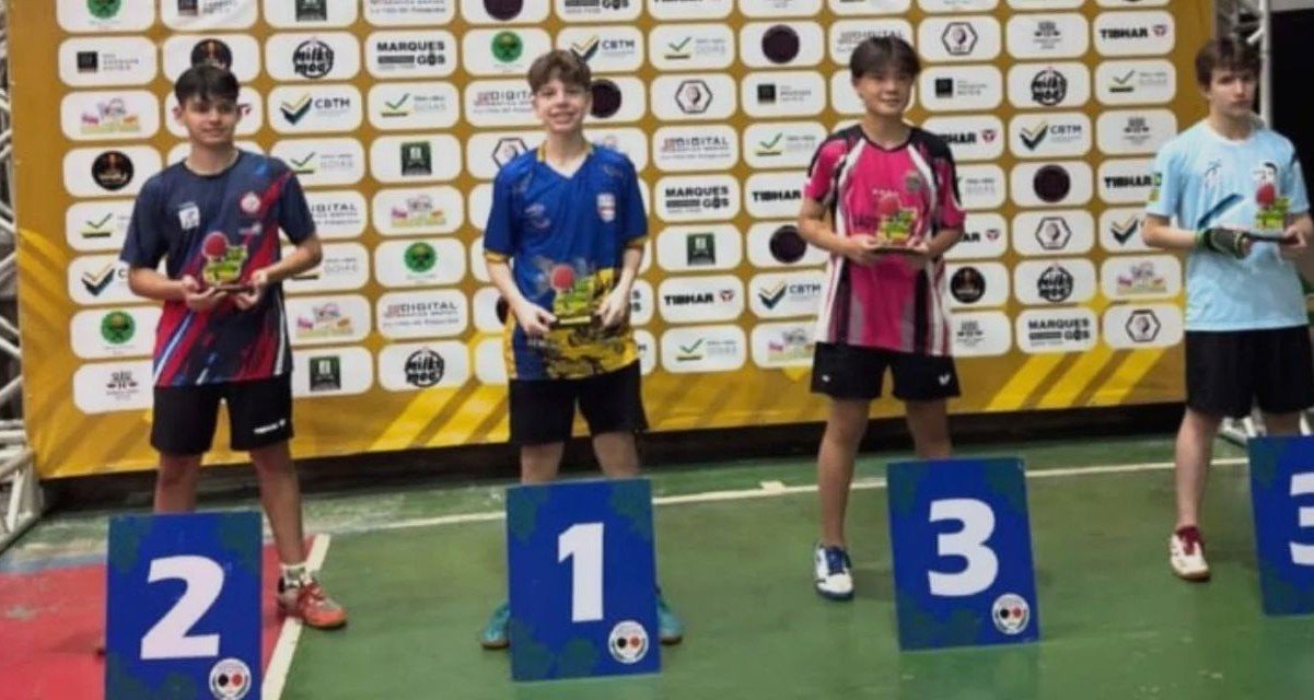 Argemiro Cândido foi campeão individual Sub-15 da Copa Brasil de Tênis de Mesa em Goiânia
